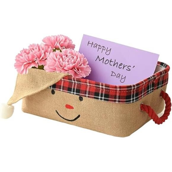 Christmas Baskets Empty Collapsible Christmas Storage Bins for Kids, Christmas - Picture 7 of 7